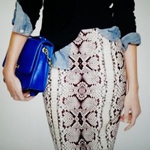 J. Crew Snake Print No. 2 Pencil Skirt